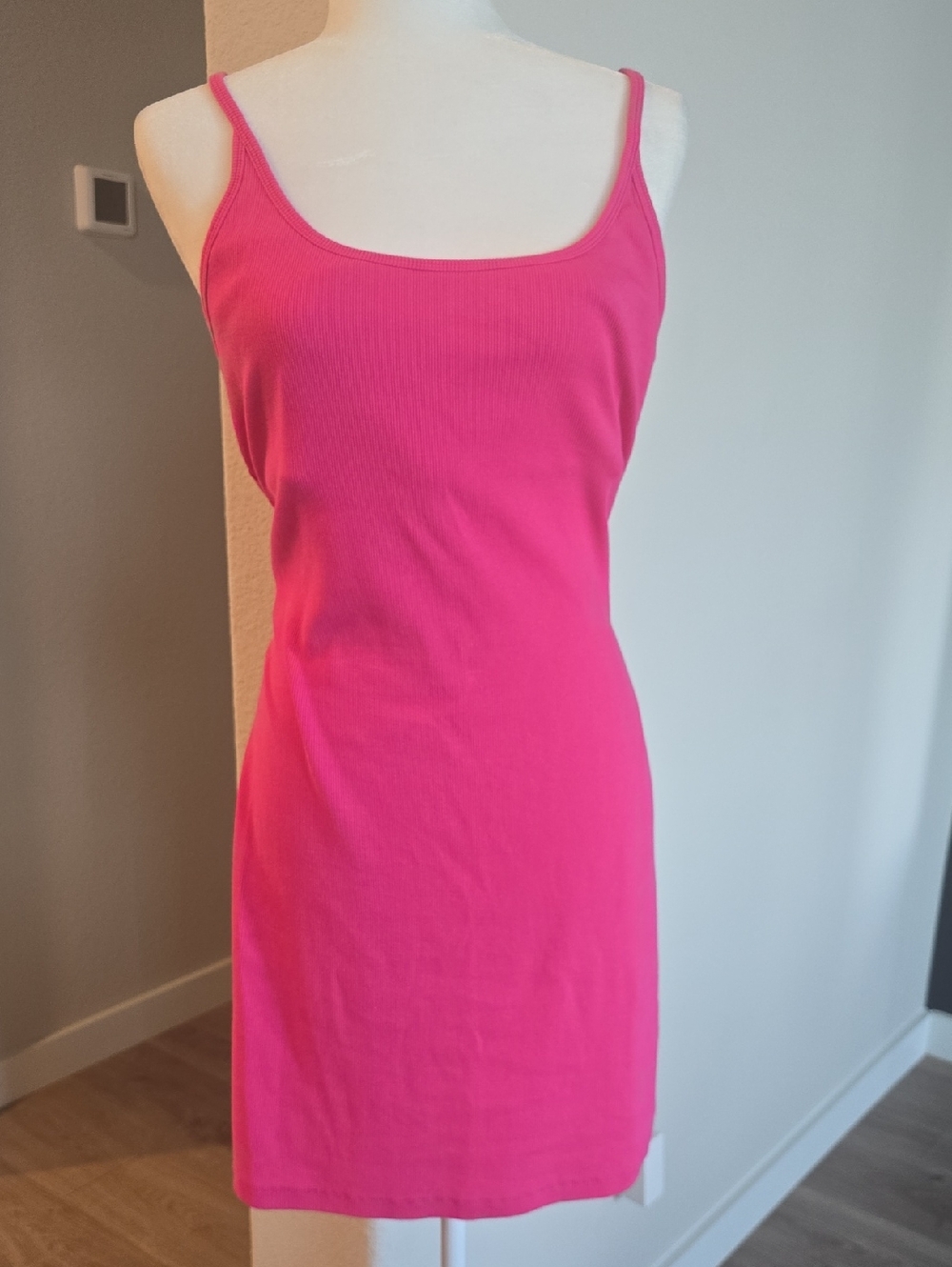Old Navy Bright Pink Ribbed Tank Dress